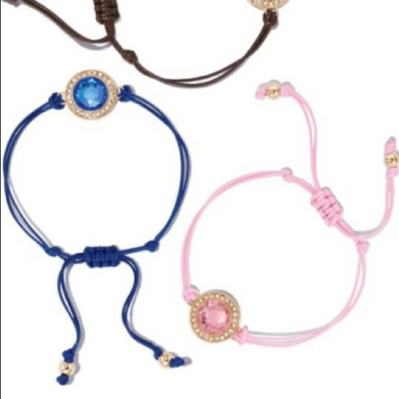 avon energy string bracelet light pink nib - Picture 2 of 2